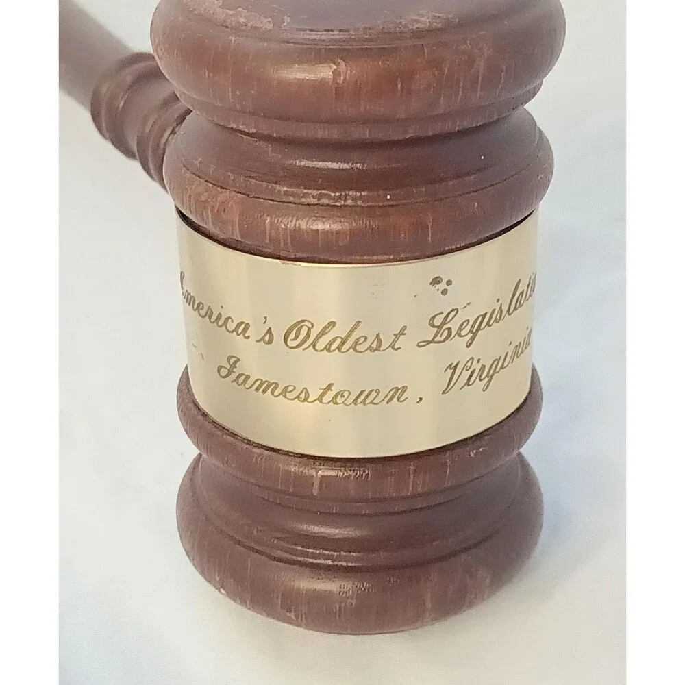 Vintage Wooden Jamestown Gavel Americas Oldest Legislative Assembly 12